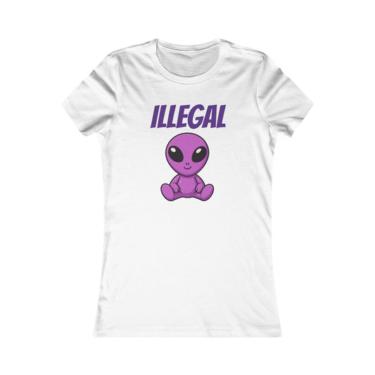 Funny Alien Graphic Tee - 'ILLEGAL' Women's Favorite T-Shirt