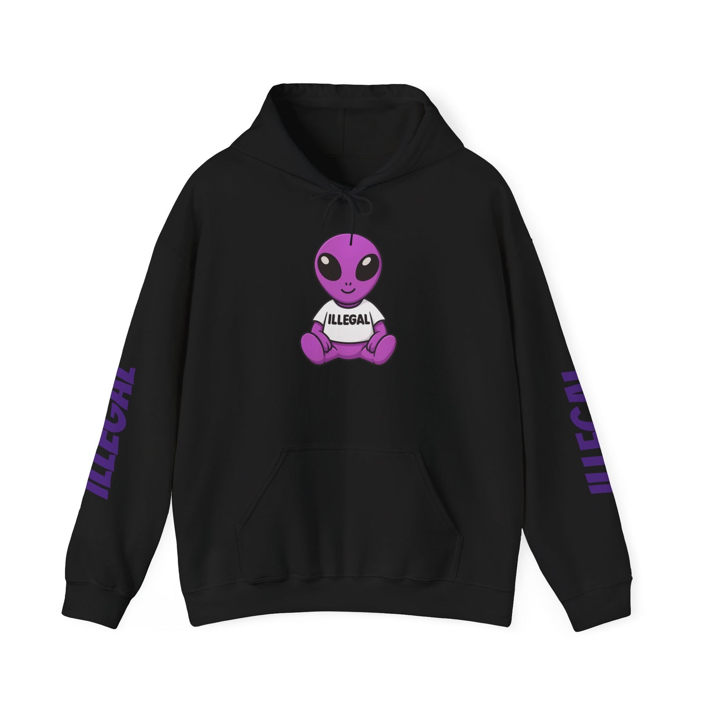 The Coolest Purple Alien Print Hoodie Ever!!!!!
