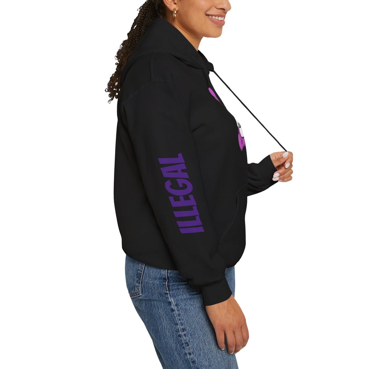 The Coolest Purple Alien Print Hoodie Ever!!!!!
