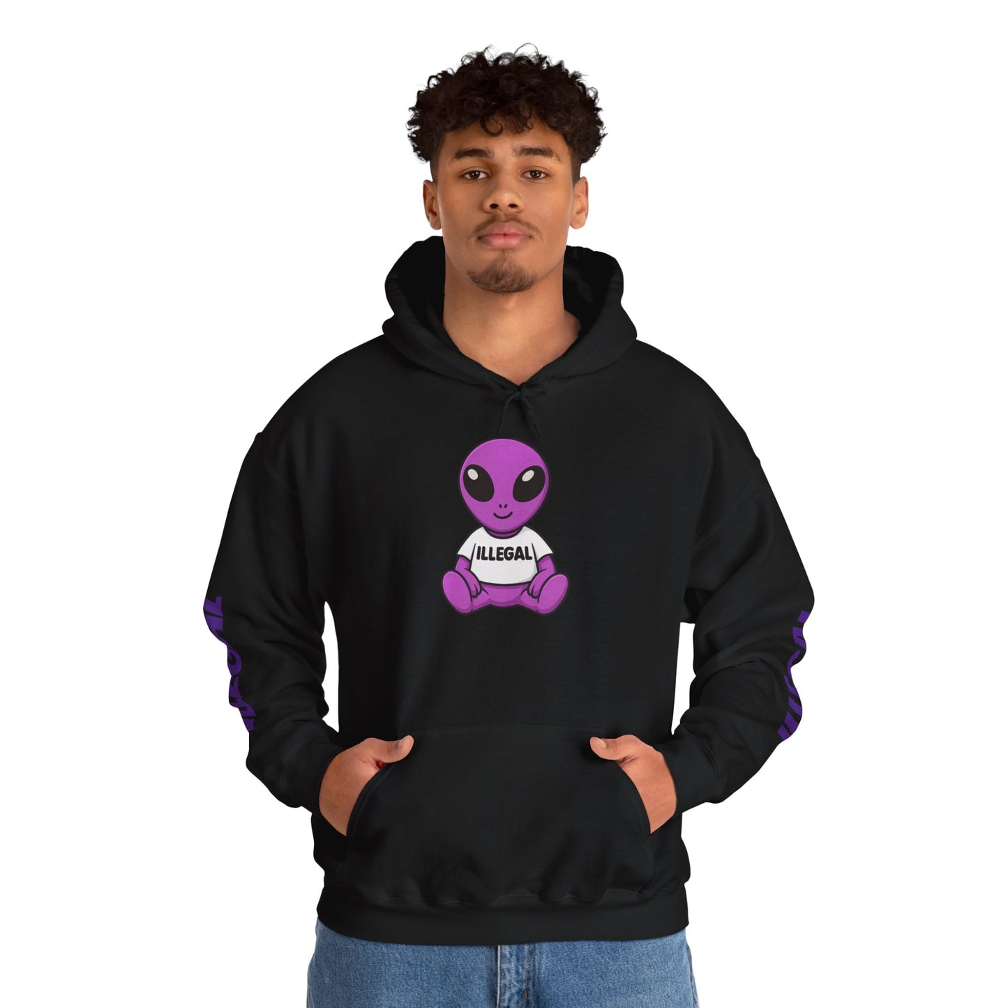 The Coolest Purple Alien Print Hoodie Ever!!!!!