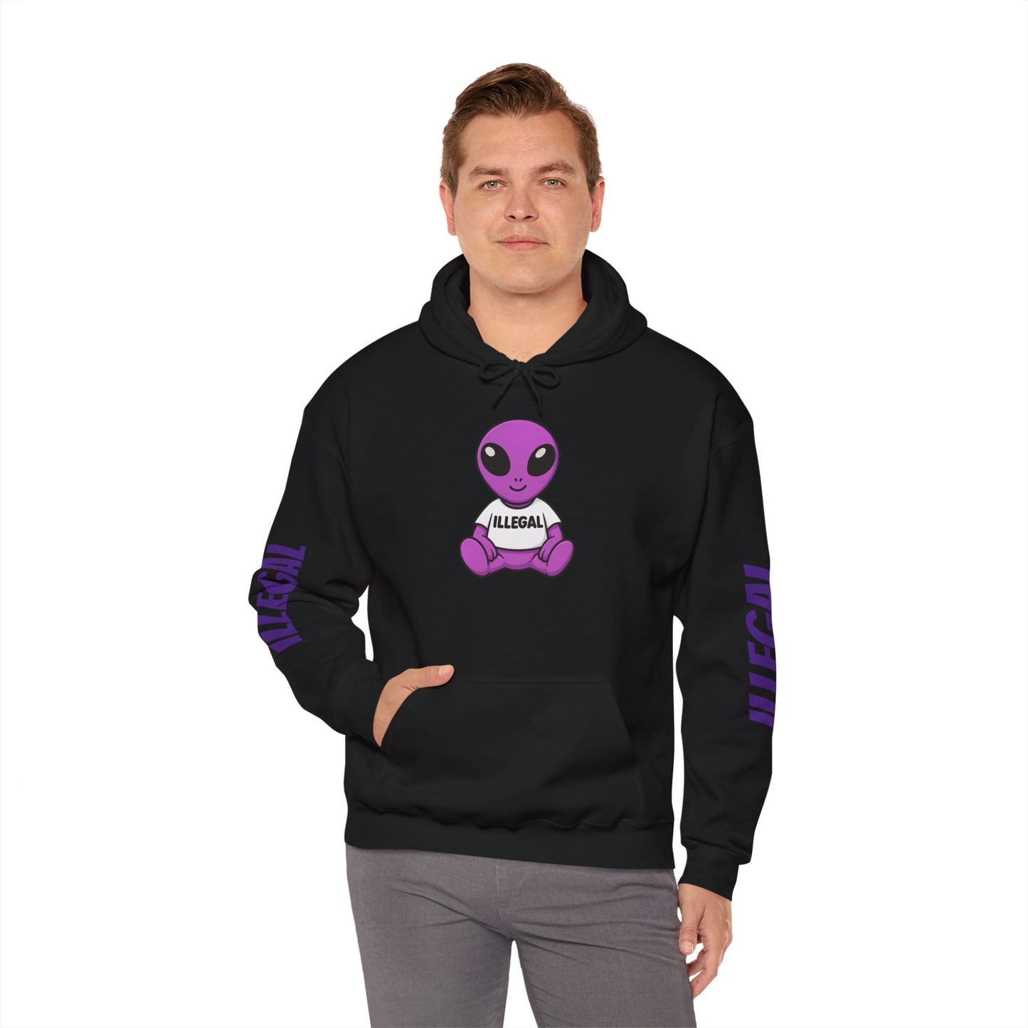 The Coolest Purple Alien Print Hoodie Ever!!!!!