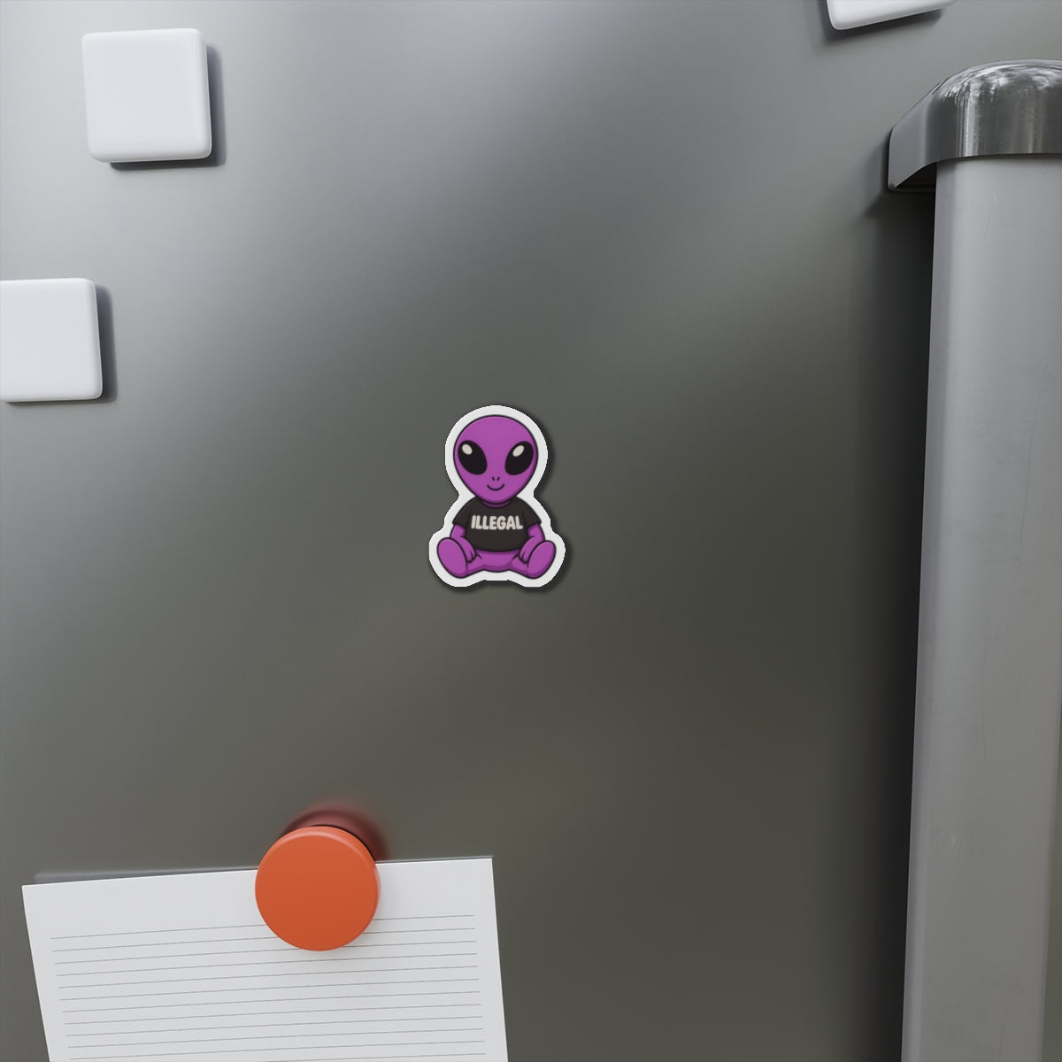 Alien 'Illegal' Die-Cut Magnet - Fun & Quirky Decor for Home or Office