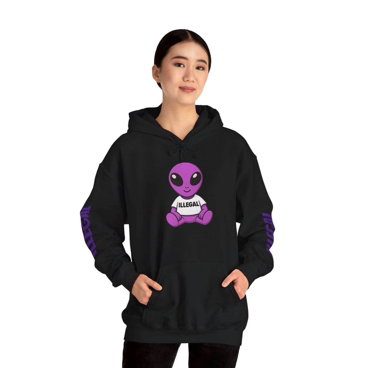 The Coolest Purple Alien Print Hoodie Ever!!!!!
