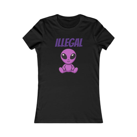 Funny Alien Graphic Tee - 'ILLEGAL' Women's Favorite T-Shirt