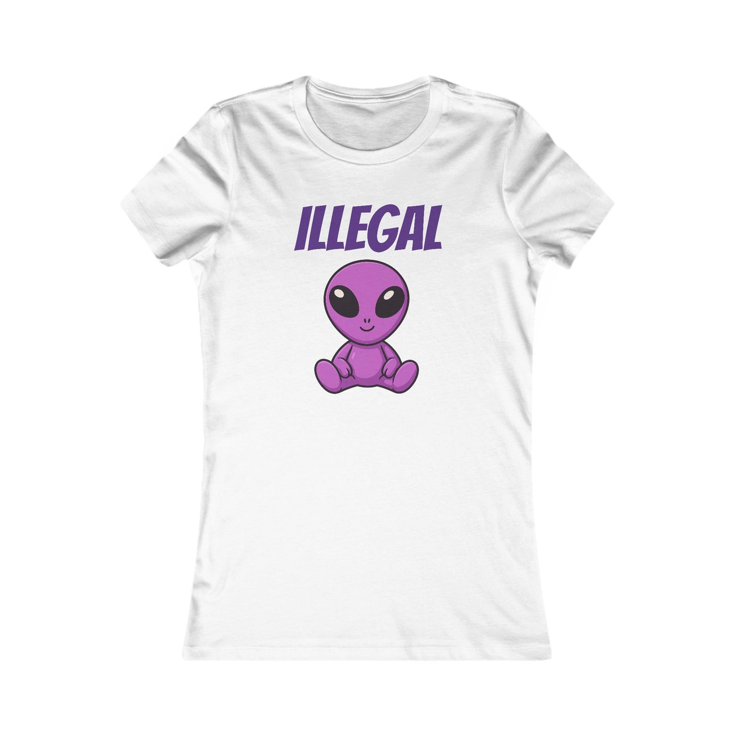Funny Alien Graphic Tee - 'ILLEGAL' Women's Favorite T-Shirt