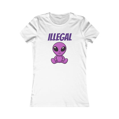Funny Alien Graphic Tee - 'ILLEGAL' Women's Favorite T-Shirt