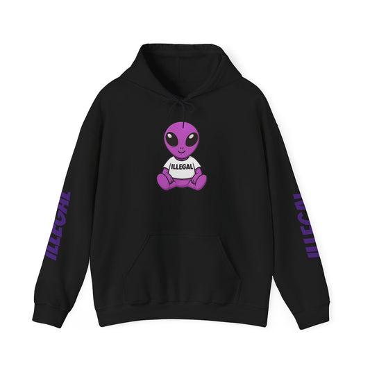 The Coolest Purple Alien Print Hoodie Ever!!!!!