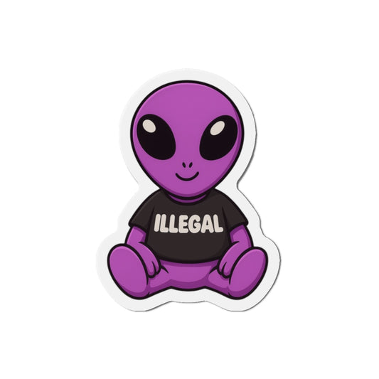 Alien 'Illegal' Die-Cut Magnet - Fun & Quirky Decor for Home or Office